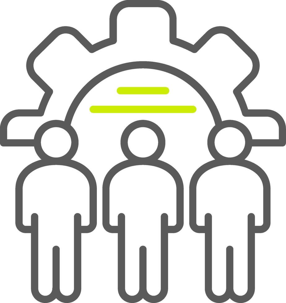 Team Building Smart Line Drawing vector