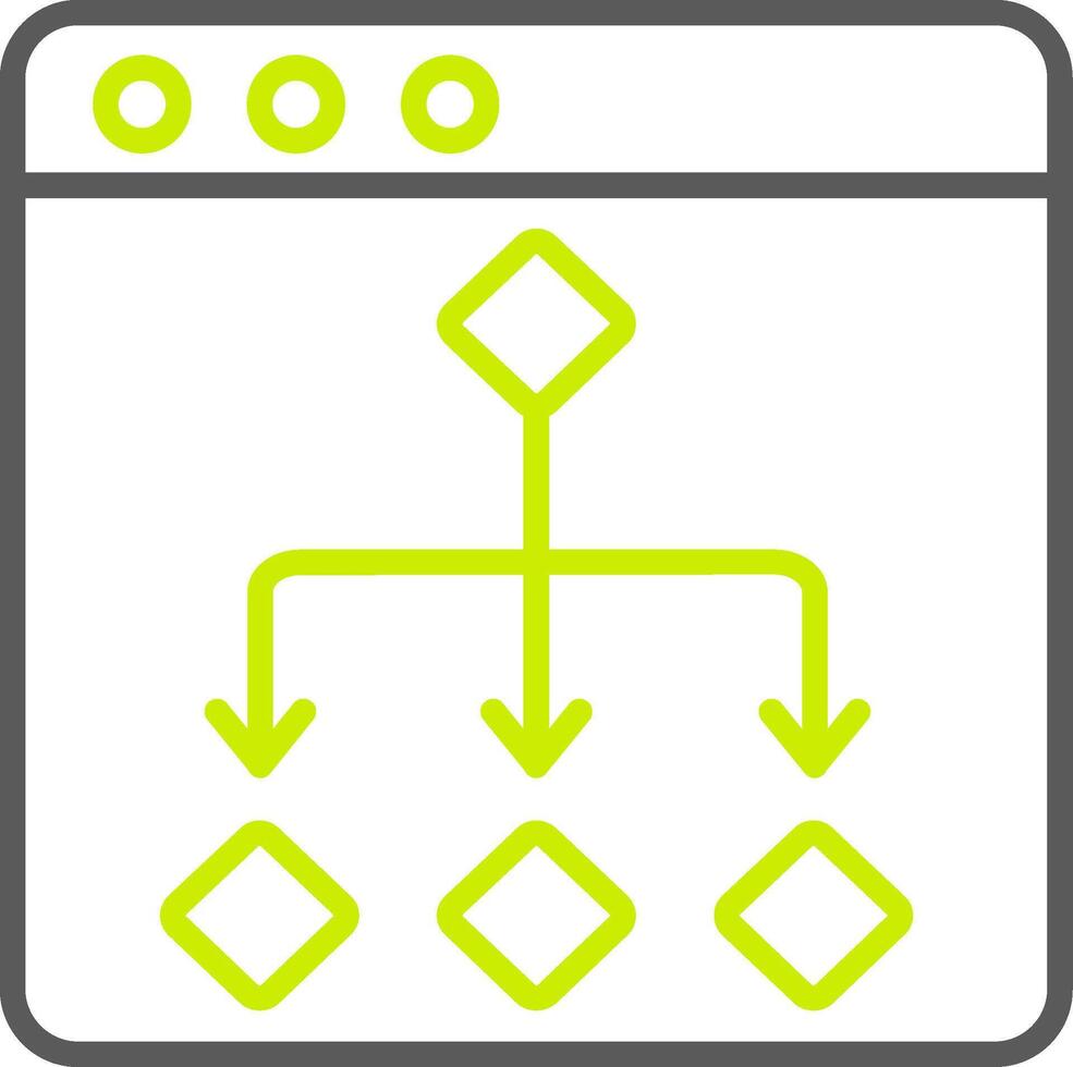 Flow Diagram Minimal UX Part vector