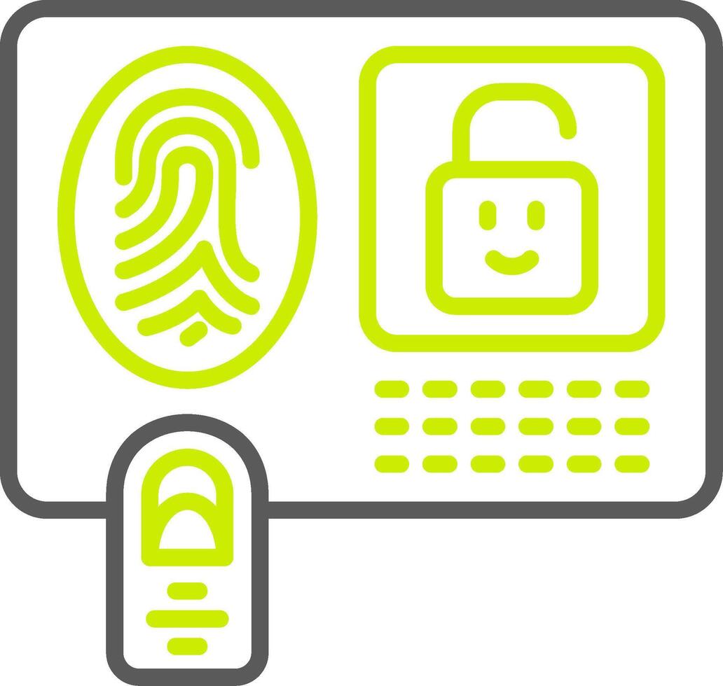 Fingerprint Identification Smart Design Token vector