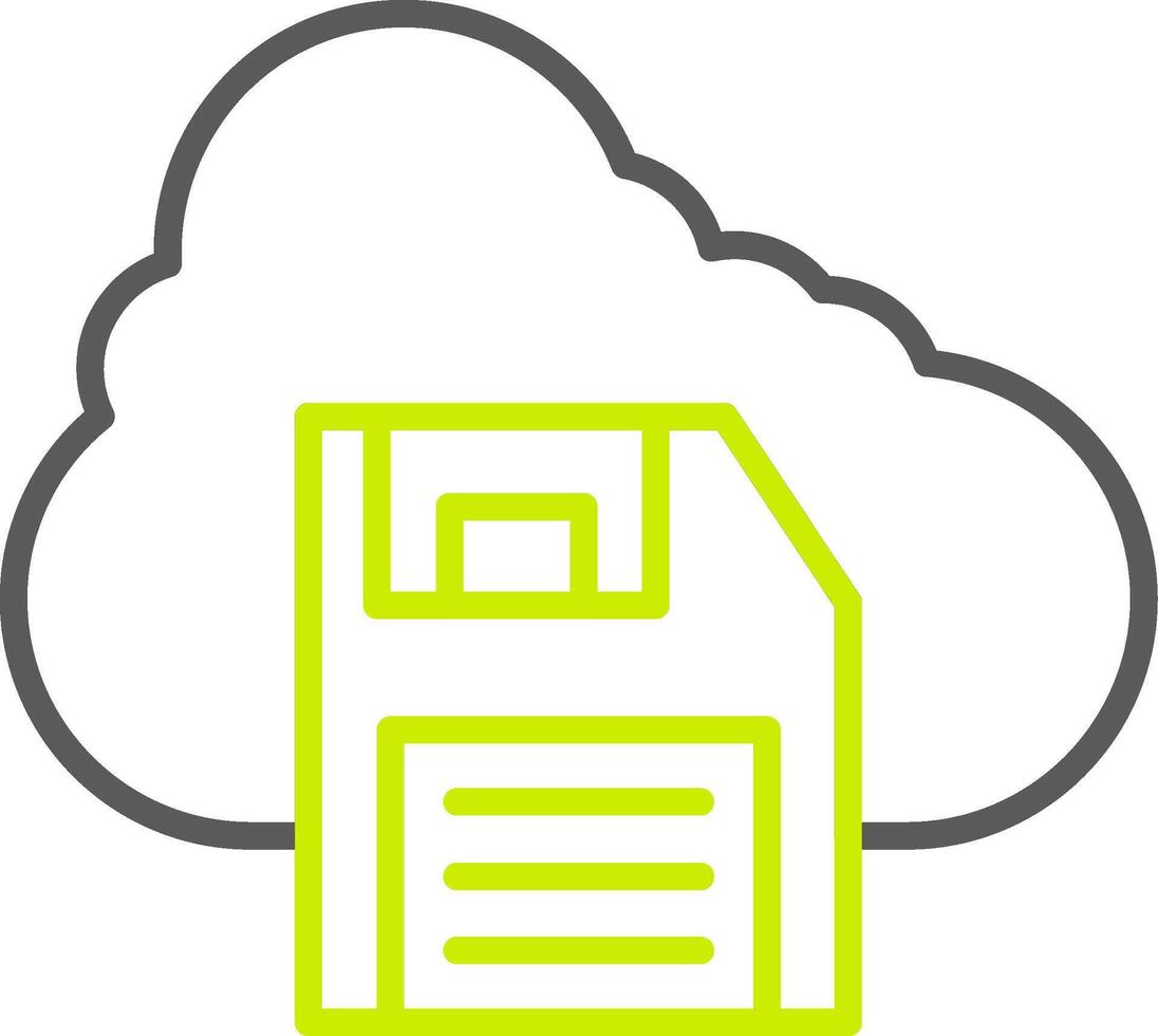 Cloud Storage Streamlined Tech Badge vector