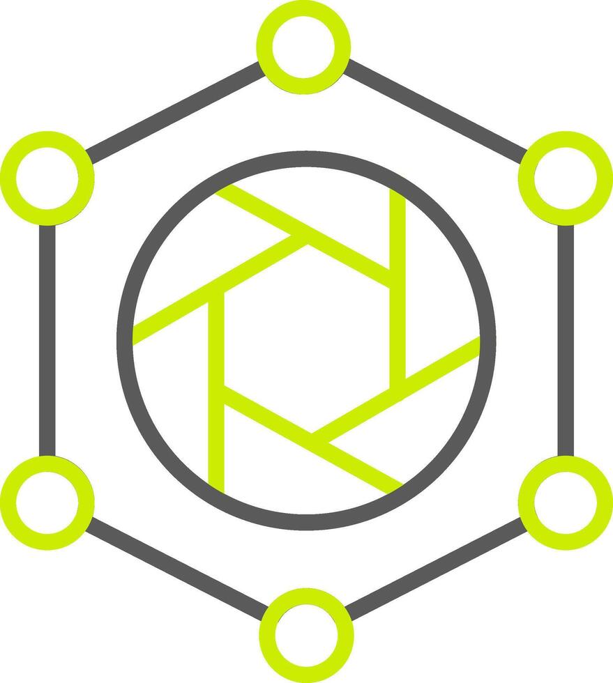 Hexagon Responsive Grid Visual vector