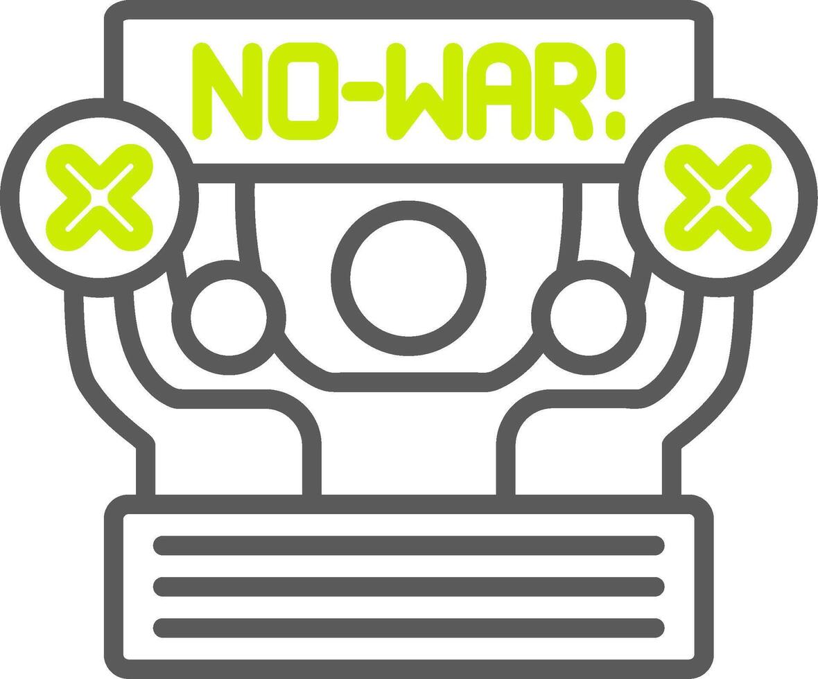 No War Professional Line Mark vector