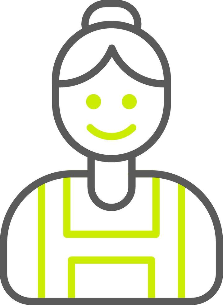 Maid Smart Line Drawing vector
