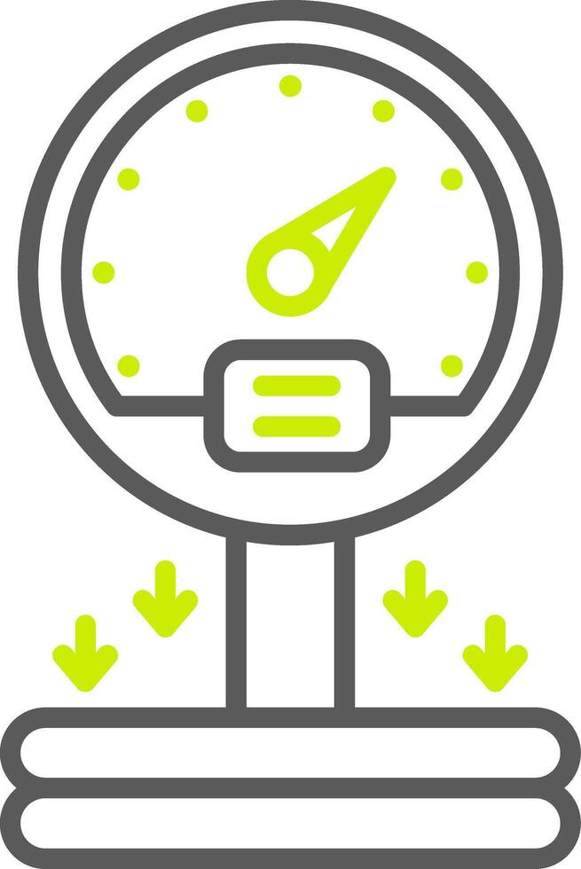 Pressure Sensor Streamlined Tech Badge vector