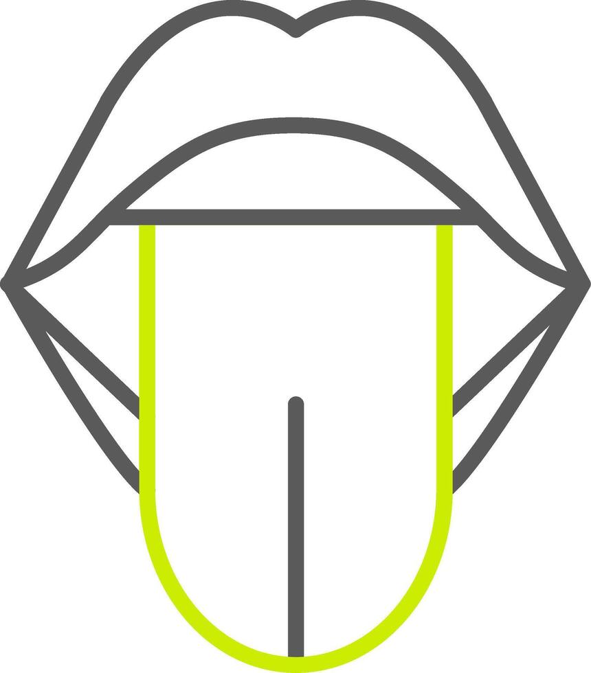 Tongue Streamlined Interface Symbol vector