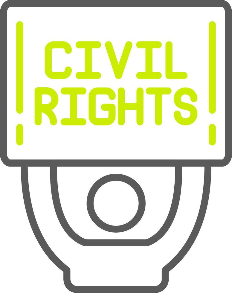 Civil Rights Neon Grid Feature vector
