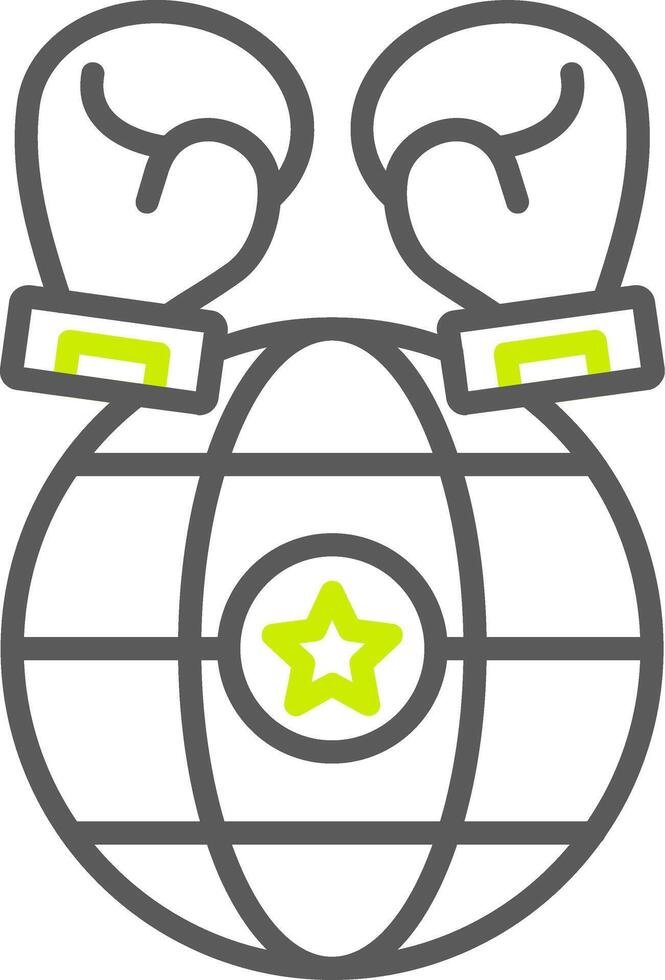 International Boxing Light Mode Icon vector