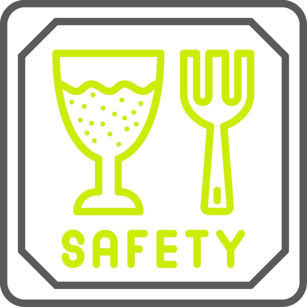 Safety Tasted Sleek Icon Frame vector