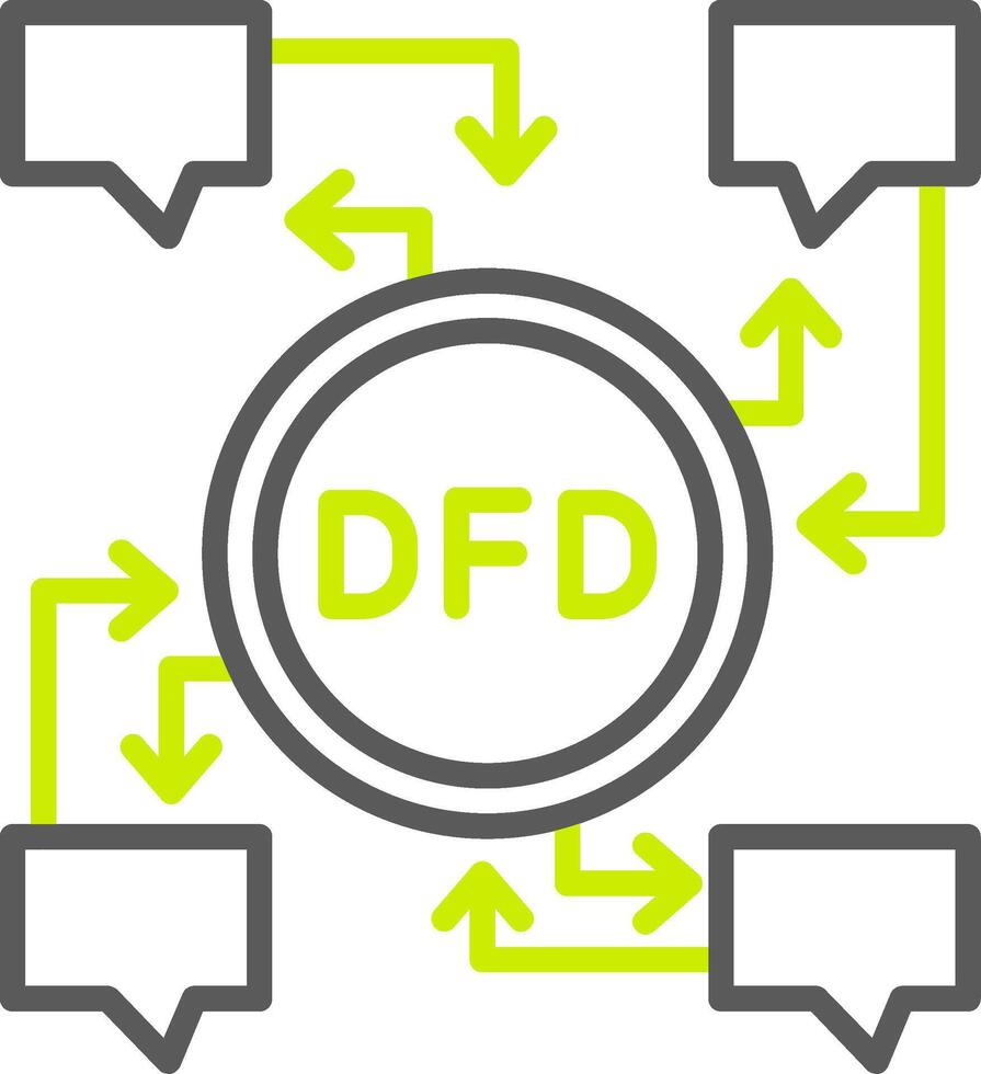 Data Flow Streamlined Interface Symbol vector