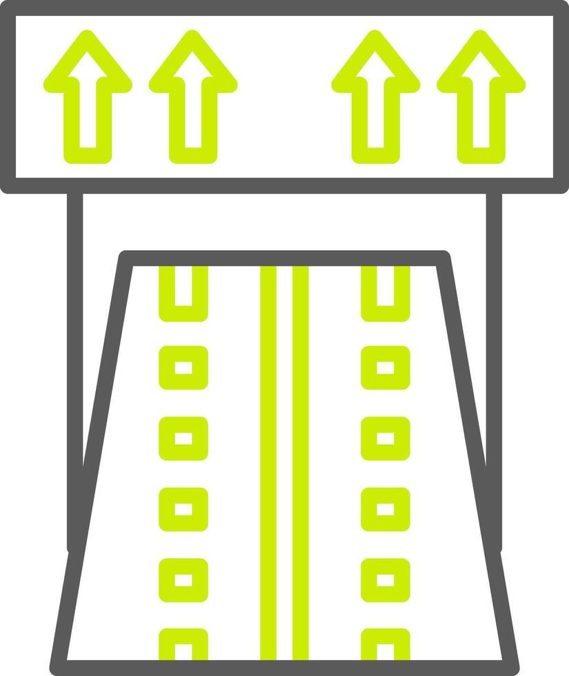 Highway Sign NextGen Line Drawing vector