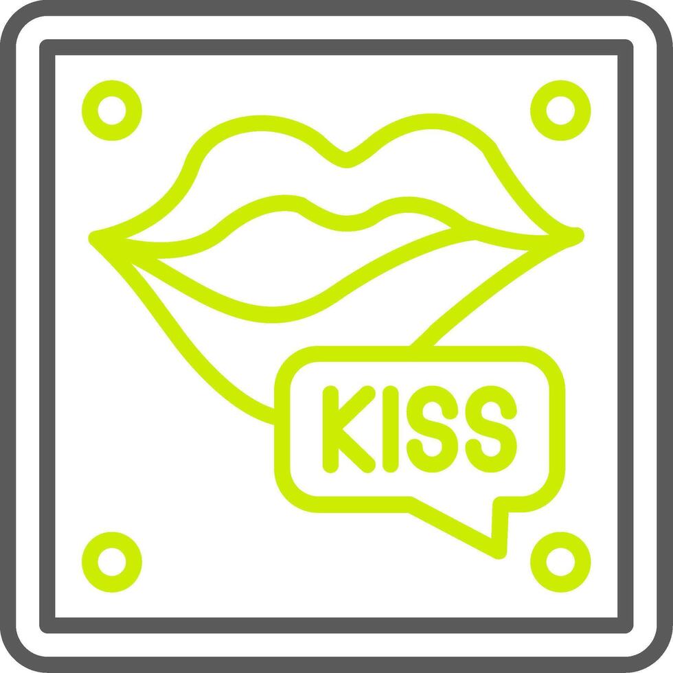 Kiss Polished Interface Symbol vector