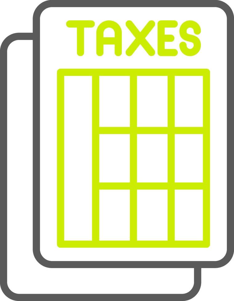 Taxes Sheets Polished Design Token vector