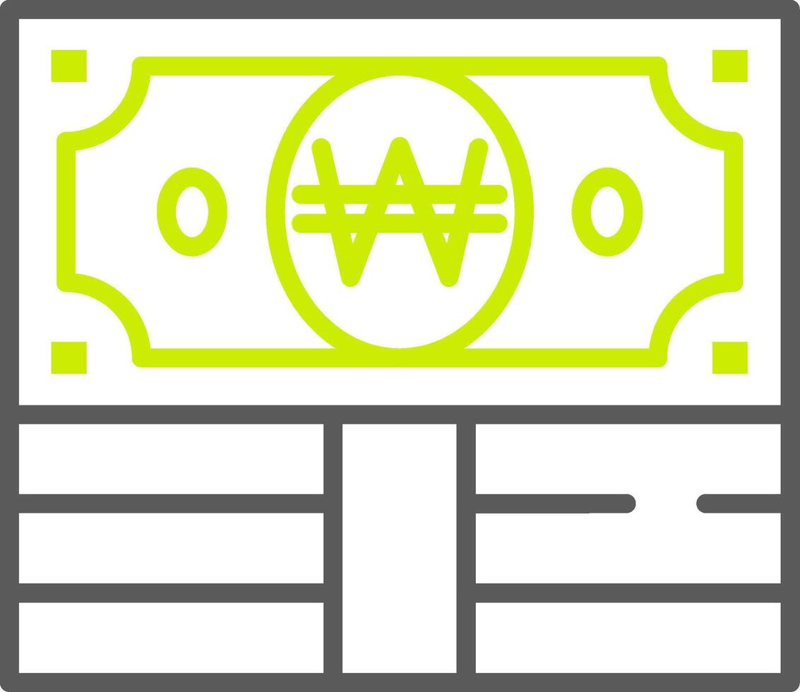 Won Minimalist UI Block vector