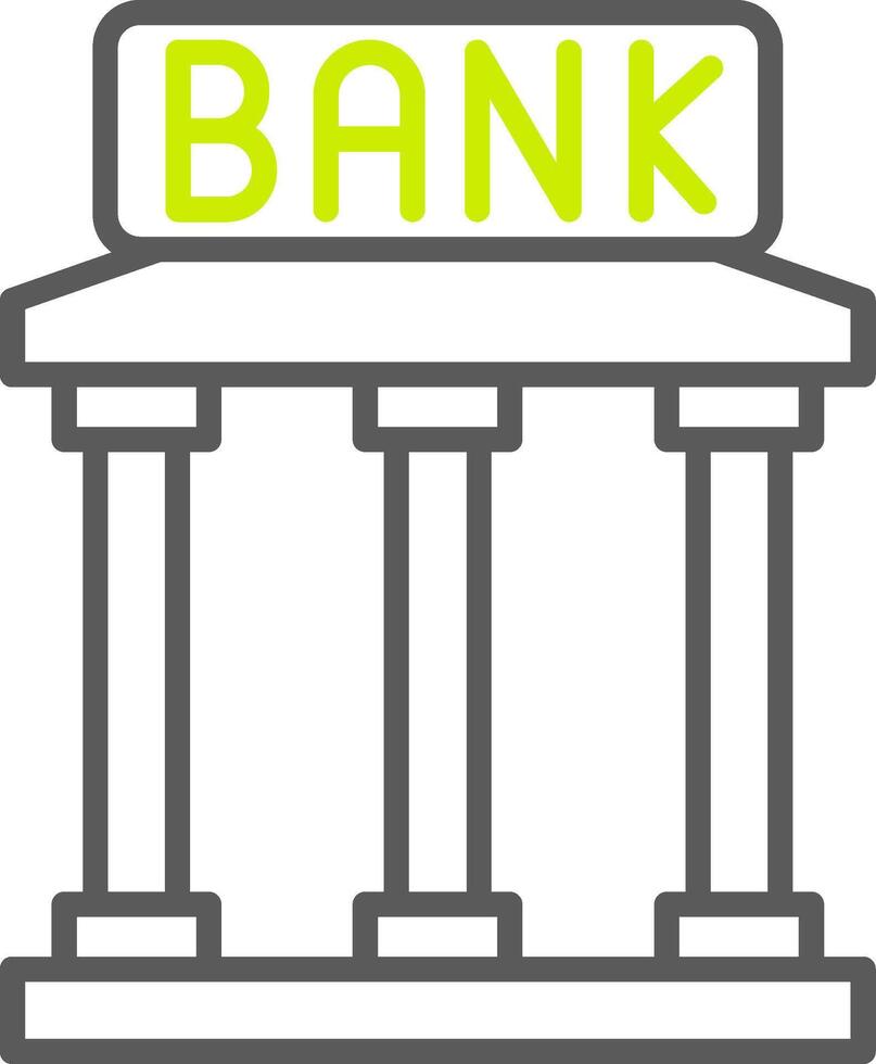 Bank Streamlined Line Drawing vector