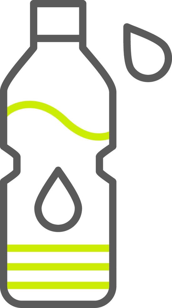 Water Bottle Elegant Line Drawing vector