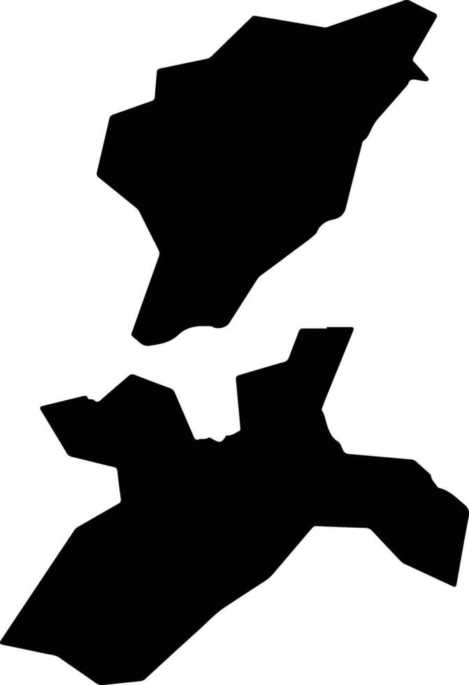 Miyazu Japan silhouette map vector