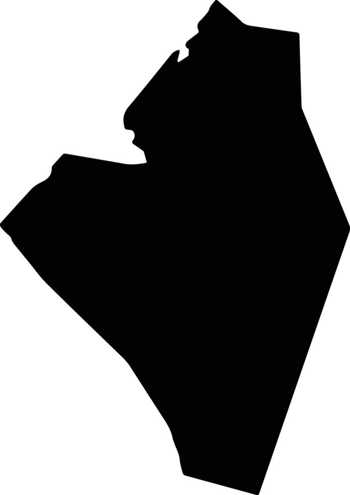 Mjini Tanzania silhouette map vector