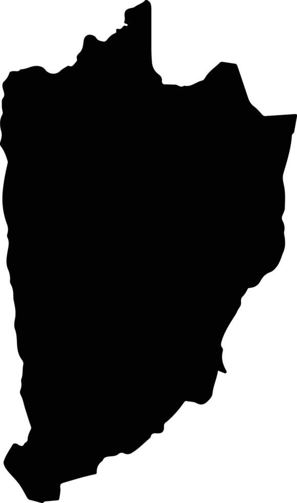 Mkalama Tanzania silhouette map vector