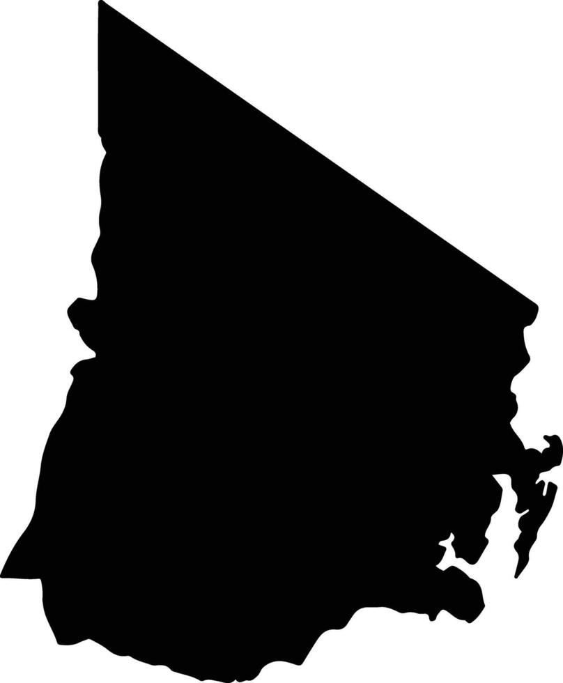 Mkinga Tanzania silhouette map vector