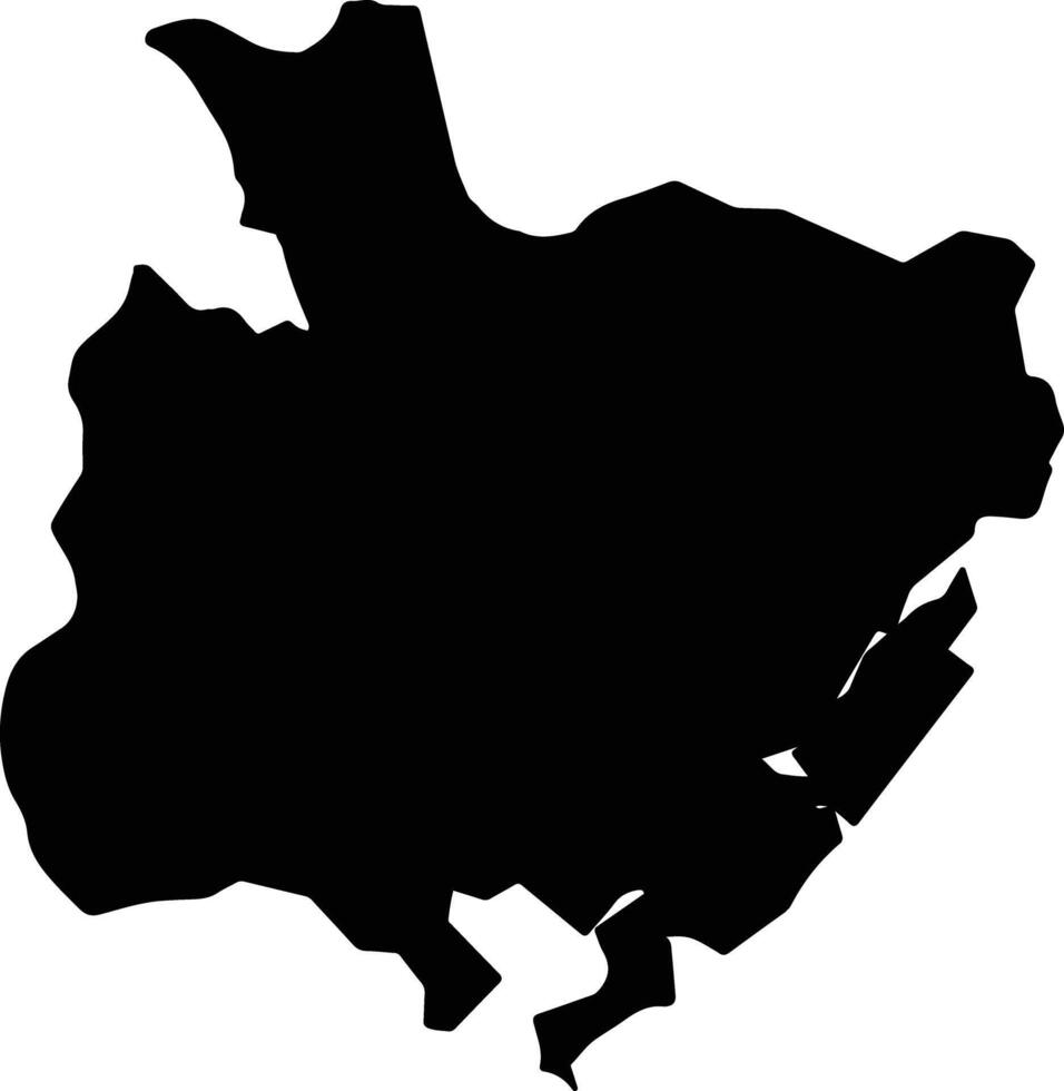Mkoani Tanzania silhouette map vector