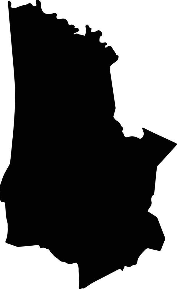 Moamba Mozambique silhouette map vector