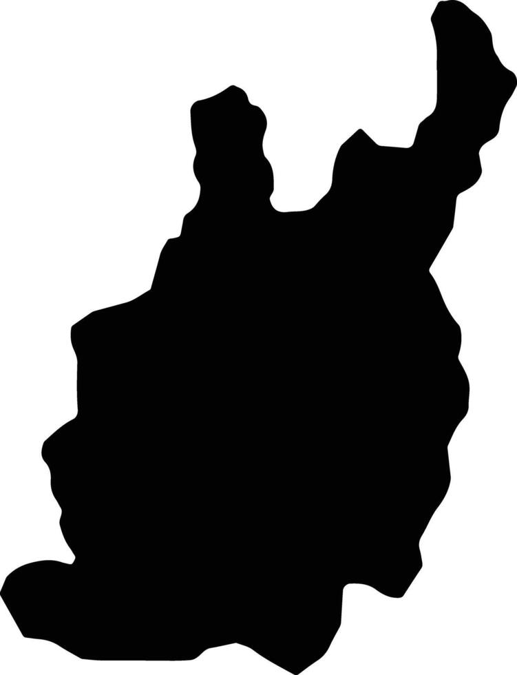 Moca Dominican Republic silhouette map vector