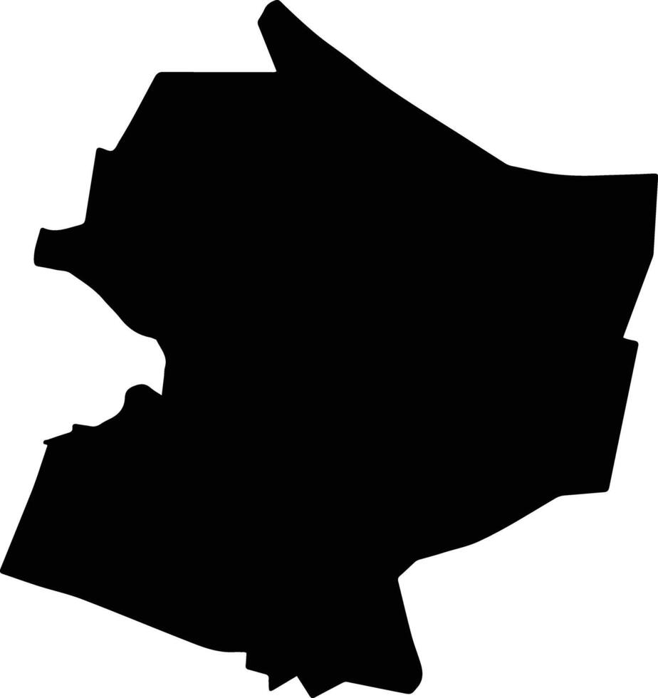 Moc Hoa Vietnam silhouette map vector