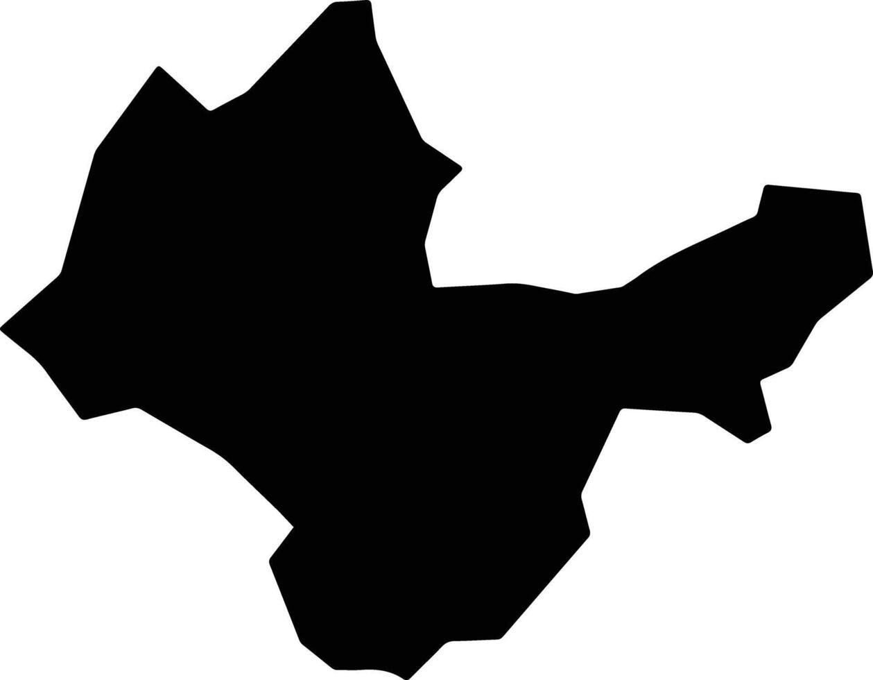Mococa Brazil silhouette map vector