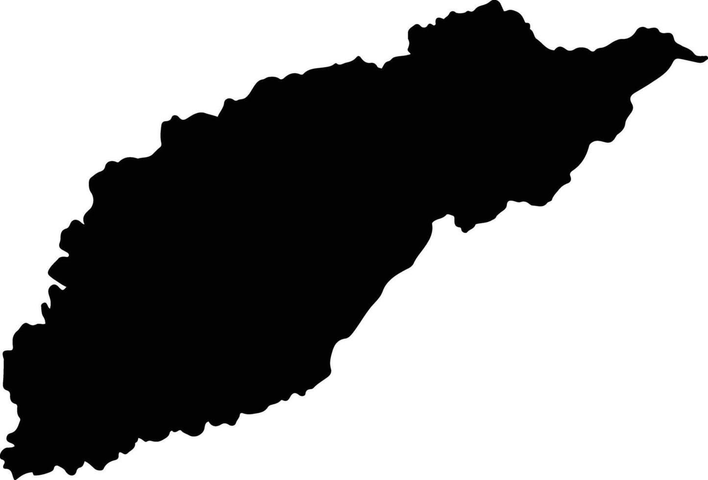 Moei Wadi Thailand silhouette map vector