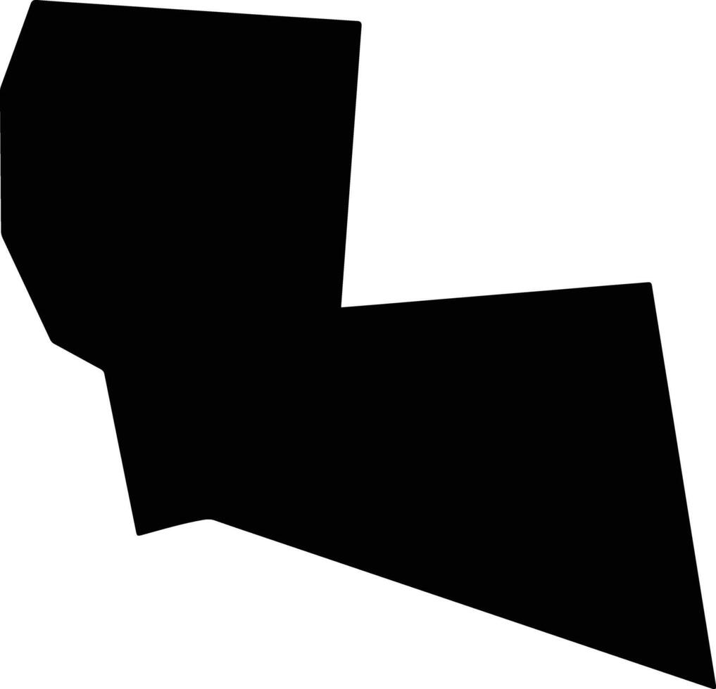 Moengo Suriname silhouette map vector