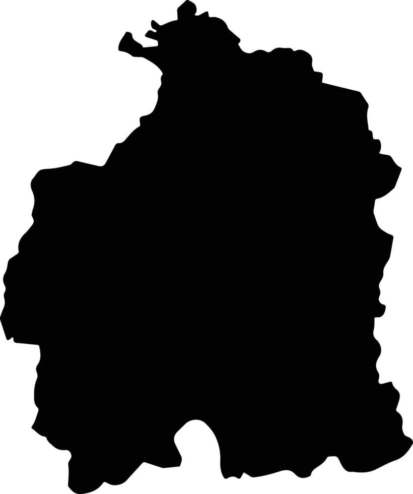Moga India silhouette map vector
