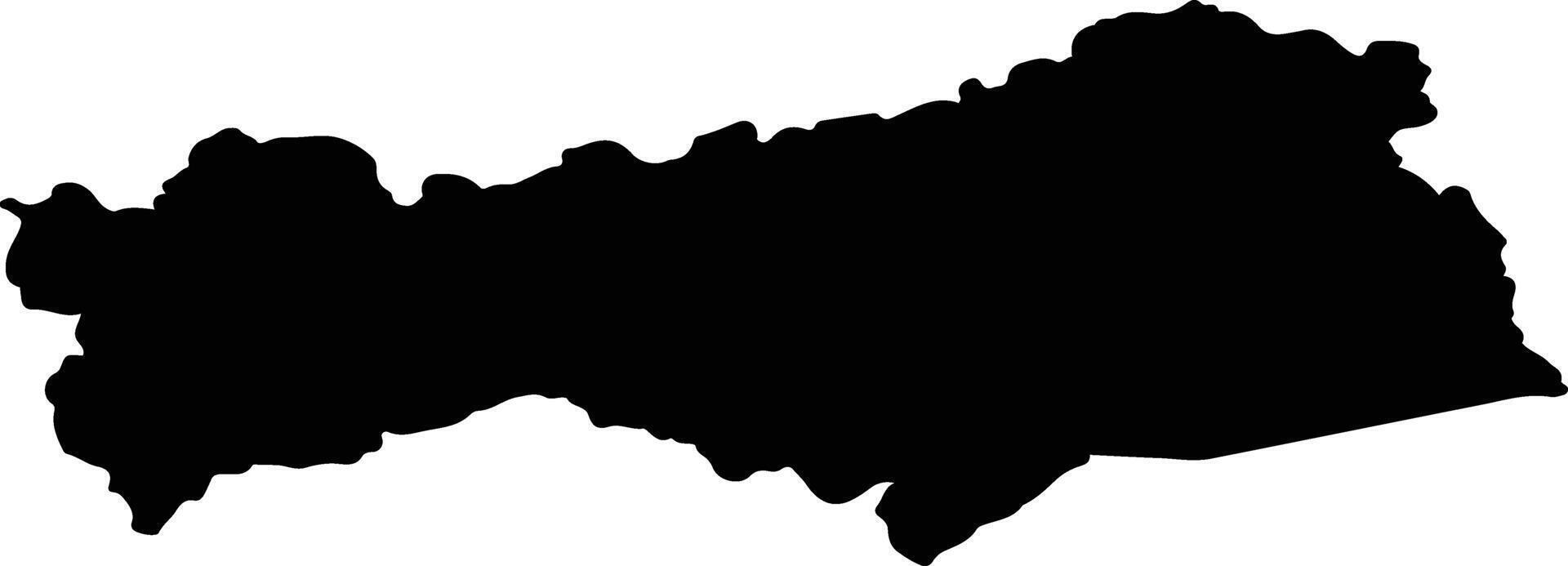 Mogochinsky District Russia silhouette map vector