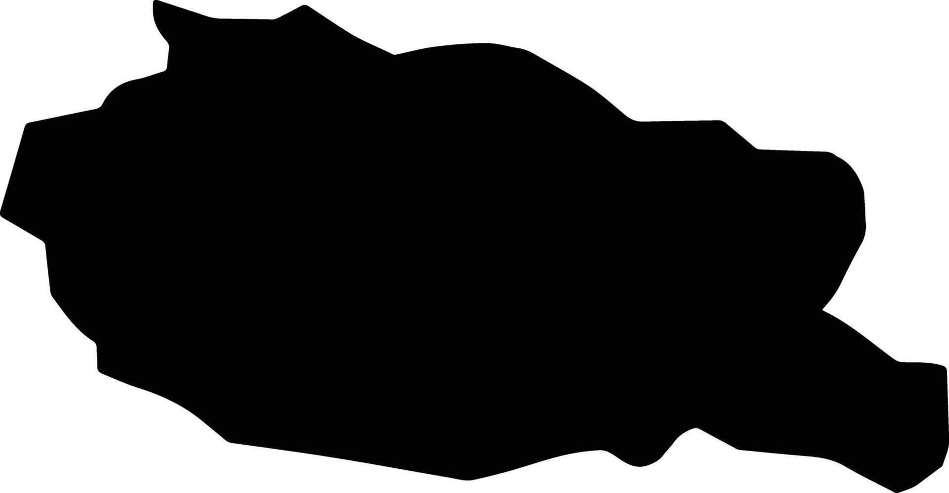 Mojkovac Municipality Montenegro silhouette map vector