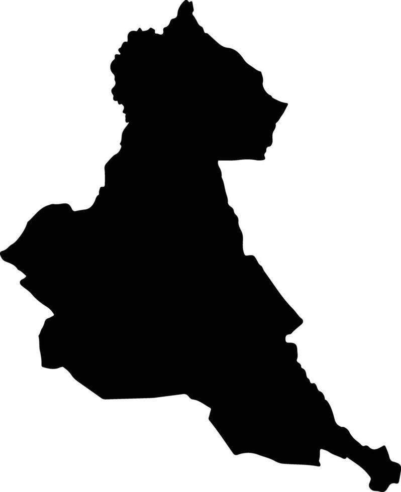 Momba Tanzania silhouette map vector