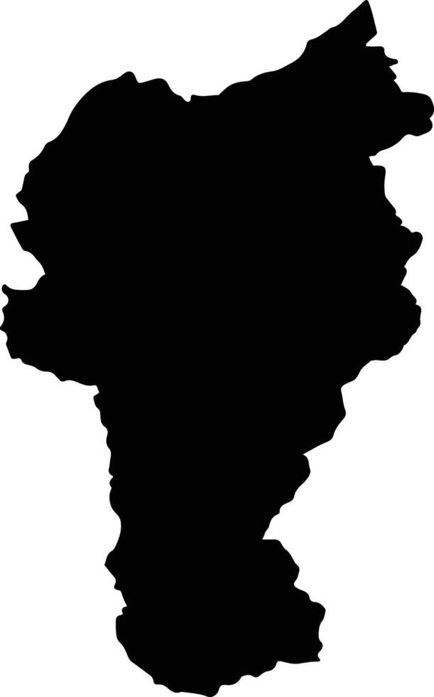 Mon India silhouette map vector