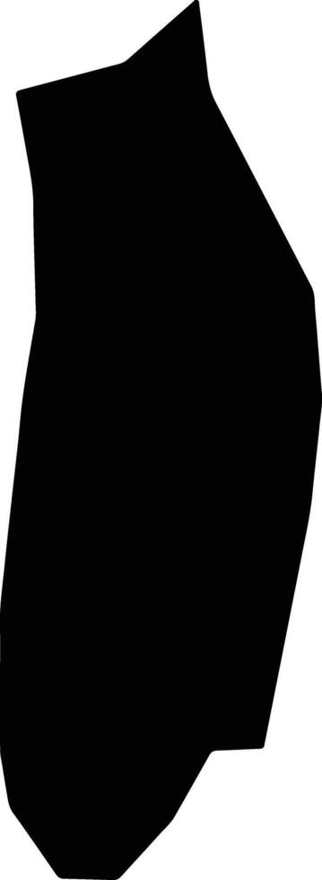 Monchy La Retraite Saint Lucia silhouette map vector