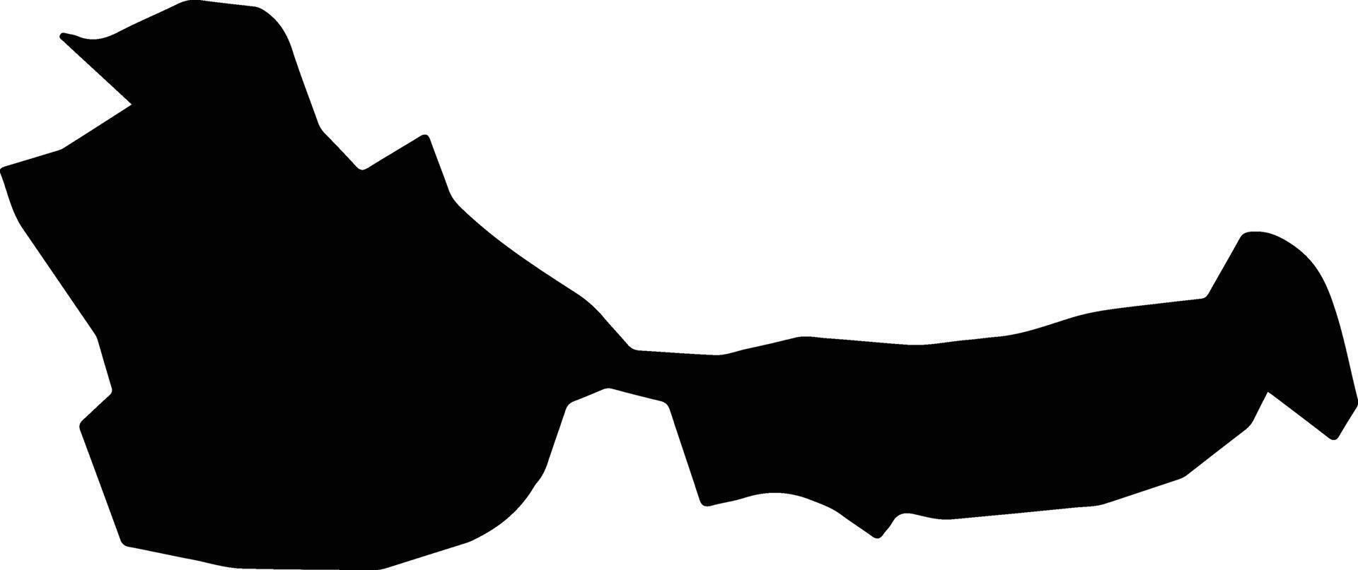 Monchy Careffe Saint Lucia silhouette map vector