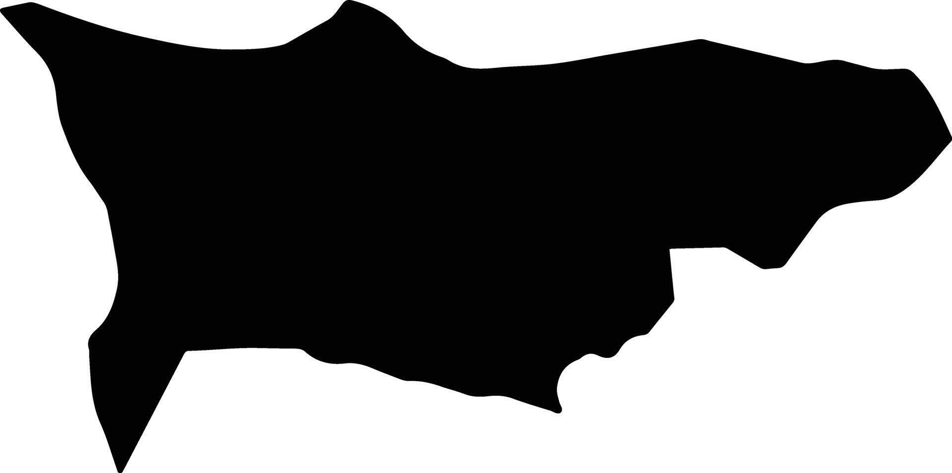 Monchy Malgretoute Saint Lucia silhouette map vector