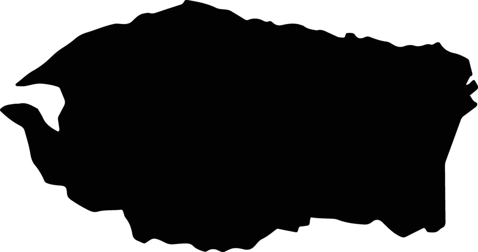Monchy La Borne Sans Souci Saint Lucia silhouette map vector