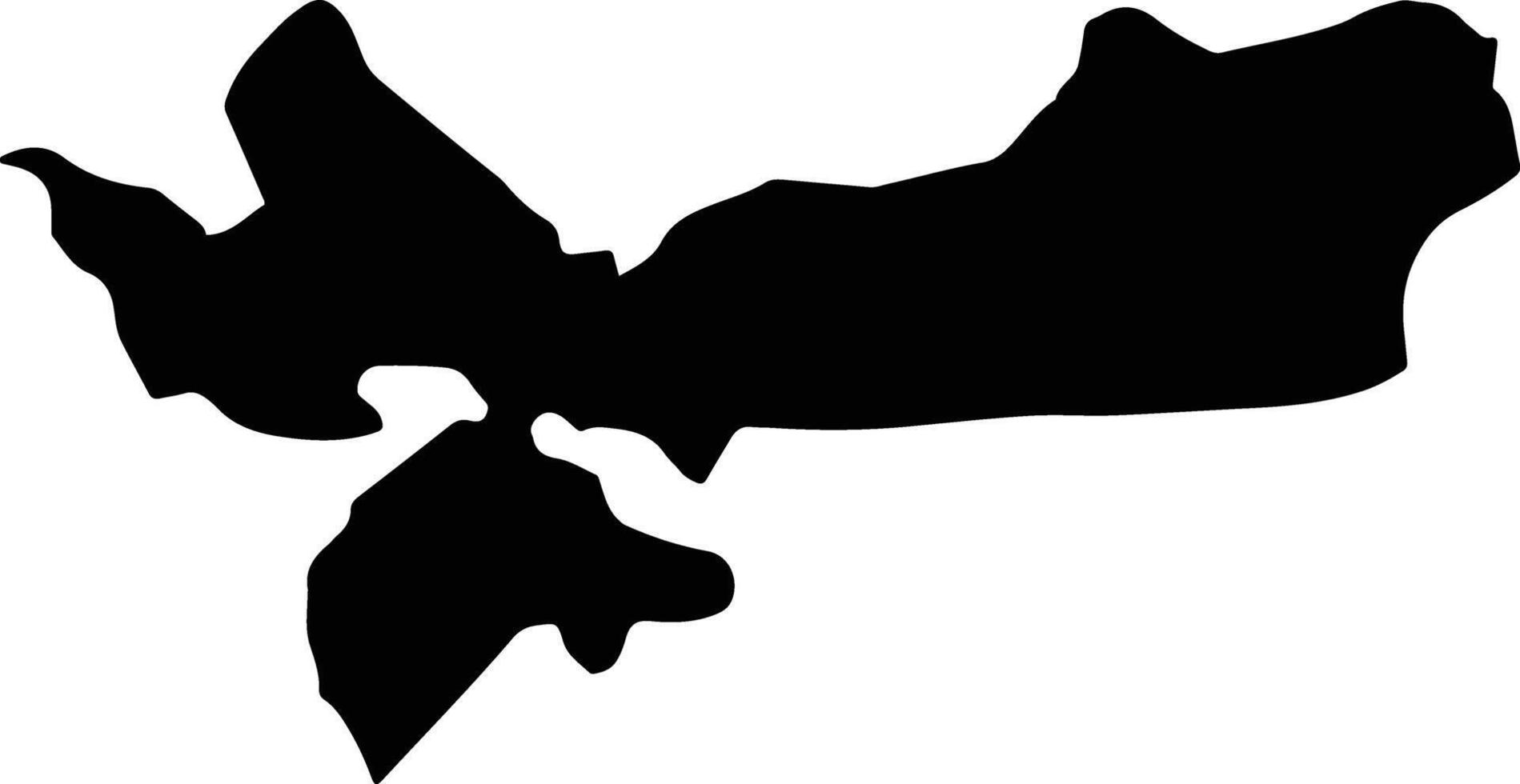 Monchy Saint Lucia silhouette map vector