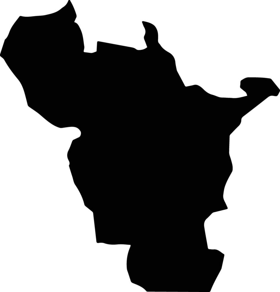 Monchy Riviere Mitan Saint Lucia silhouette map vector