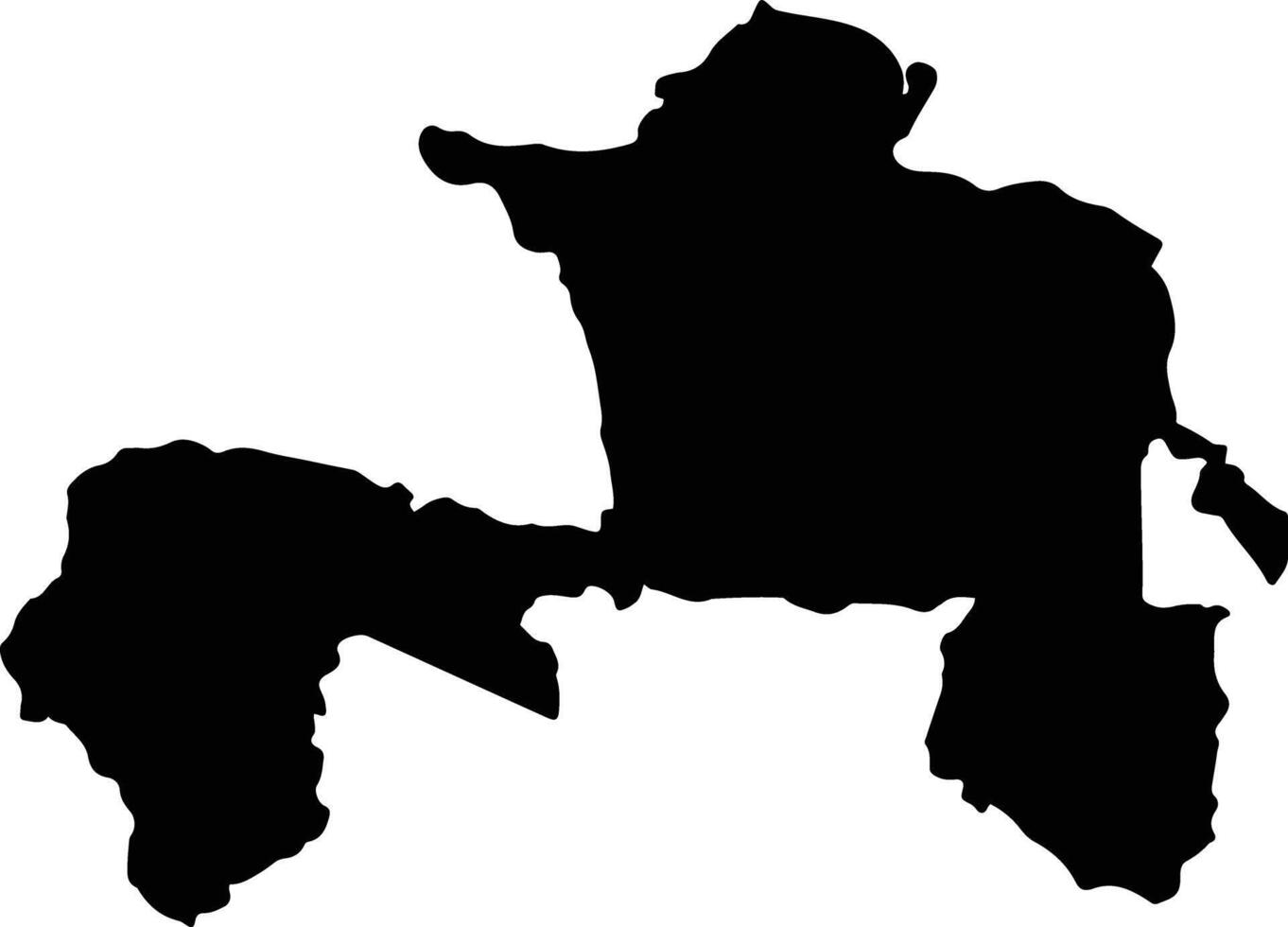 Moneague Jamaica silhouette map vector