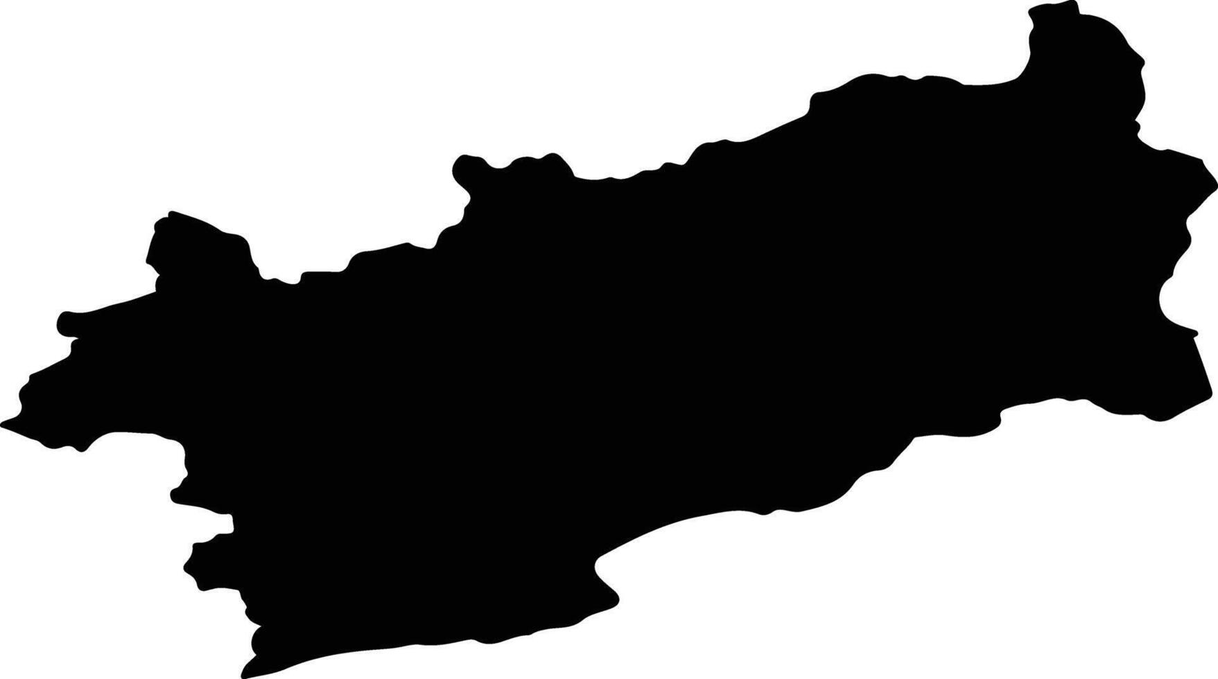 Mongun Tayginsky Kozhuun Russia silhouette map vector