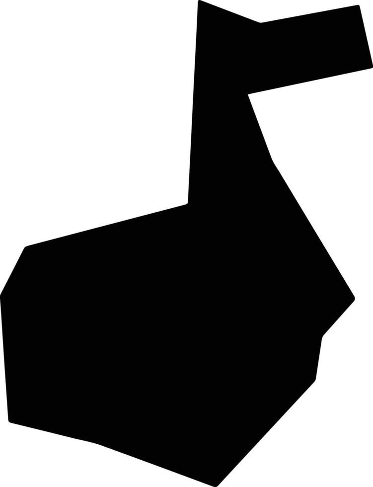 Moniatis Cyprus silhouette map vector