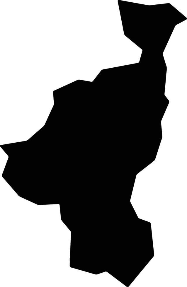 Monte Castelo Brazil silhouette map vector