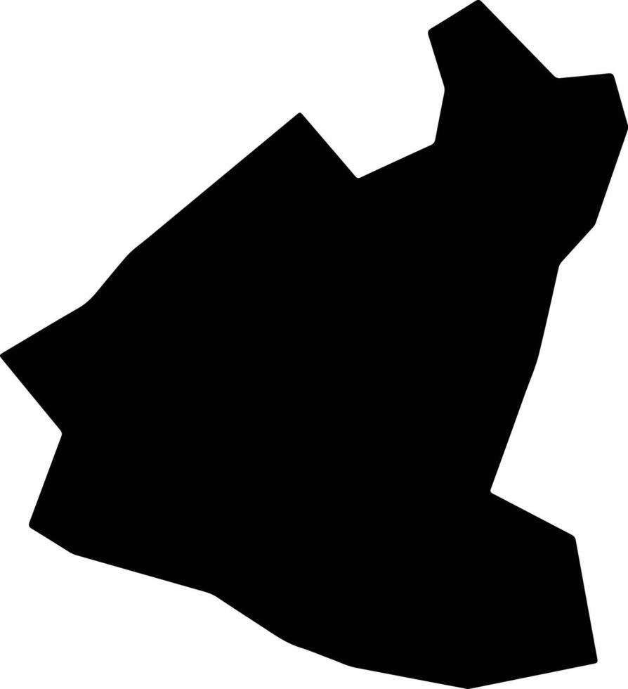 Montego Hill Jamaica silhouette map vector
