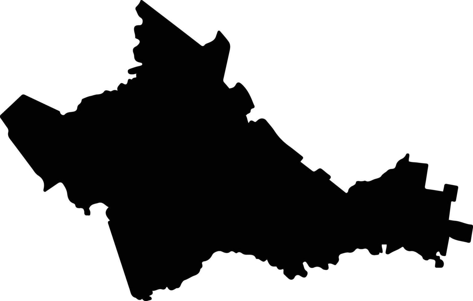 Montemorelos Mexico silhouette map vector