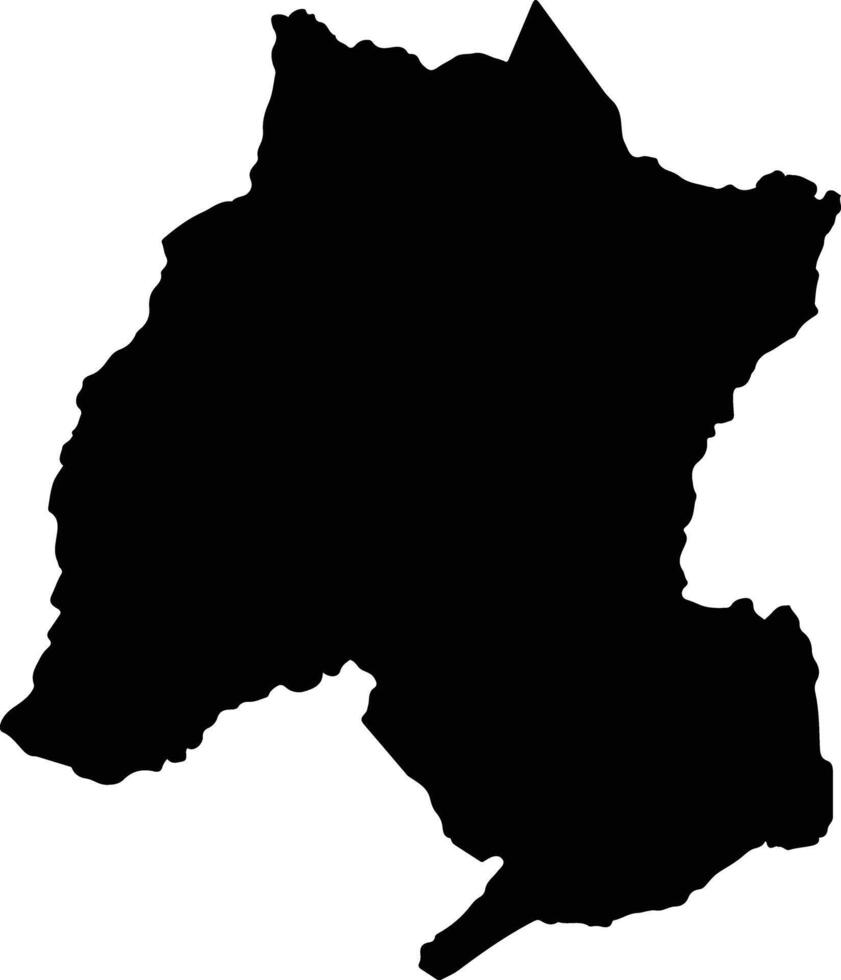 Montepuez Mozambique silhouette map vector