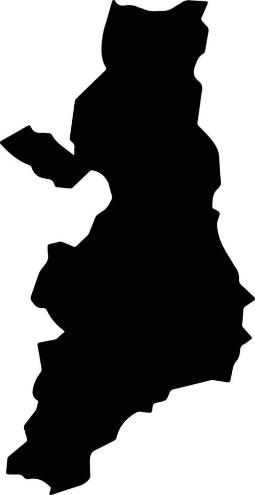 Montes Claros Brazil silhouette map vector