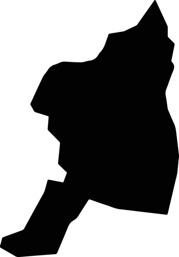 Monzie Saint Lucia silhouette map vector